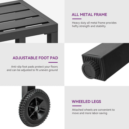 Tavolo da bar con ruote Moasis Patio in metallo