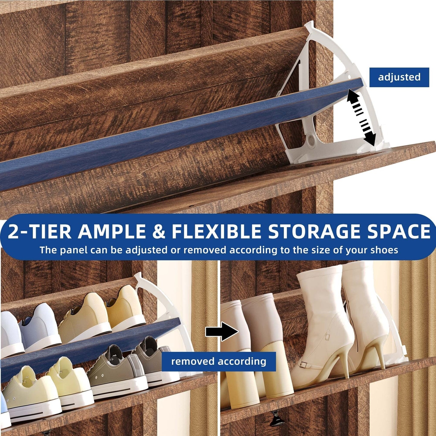 Moasis Scarpiera con 2 scomparti per ingresso e corridoio