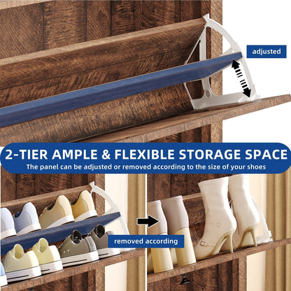 Moasis Scarpiera con 2 scomparti per ingresso e corridoio