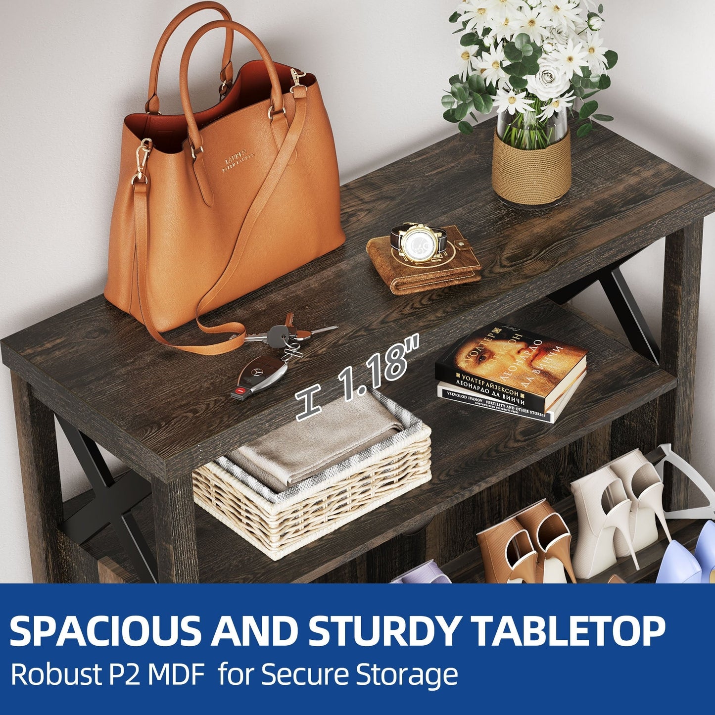 Moasis Scarpiera con 2 scomparti per ingresso e corridoio