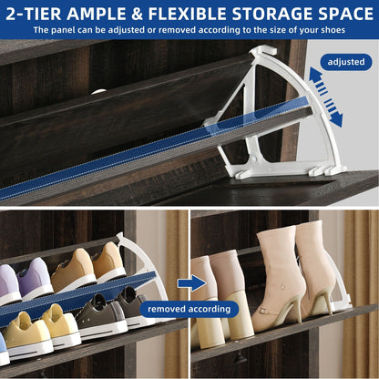 Moasis Scarpiera con 2 scomparti per ingresso e corridoio