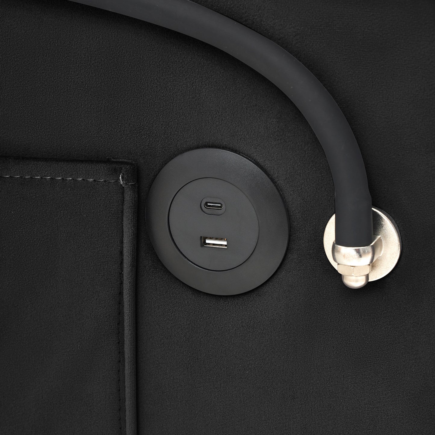 Divano letto singolo convertibile moderno 70.86 3 in 1 con schienale regolabile e porta di ricarica USB per soggiorno