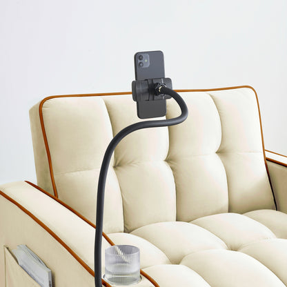 Divano letto singolo convertibile moderno 70.86 3 in 1 con schienale regolabile e porta di ricarica USB per soggiorno