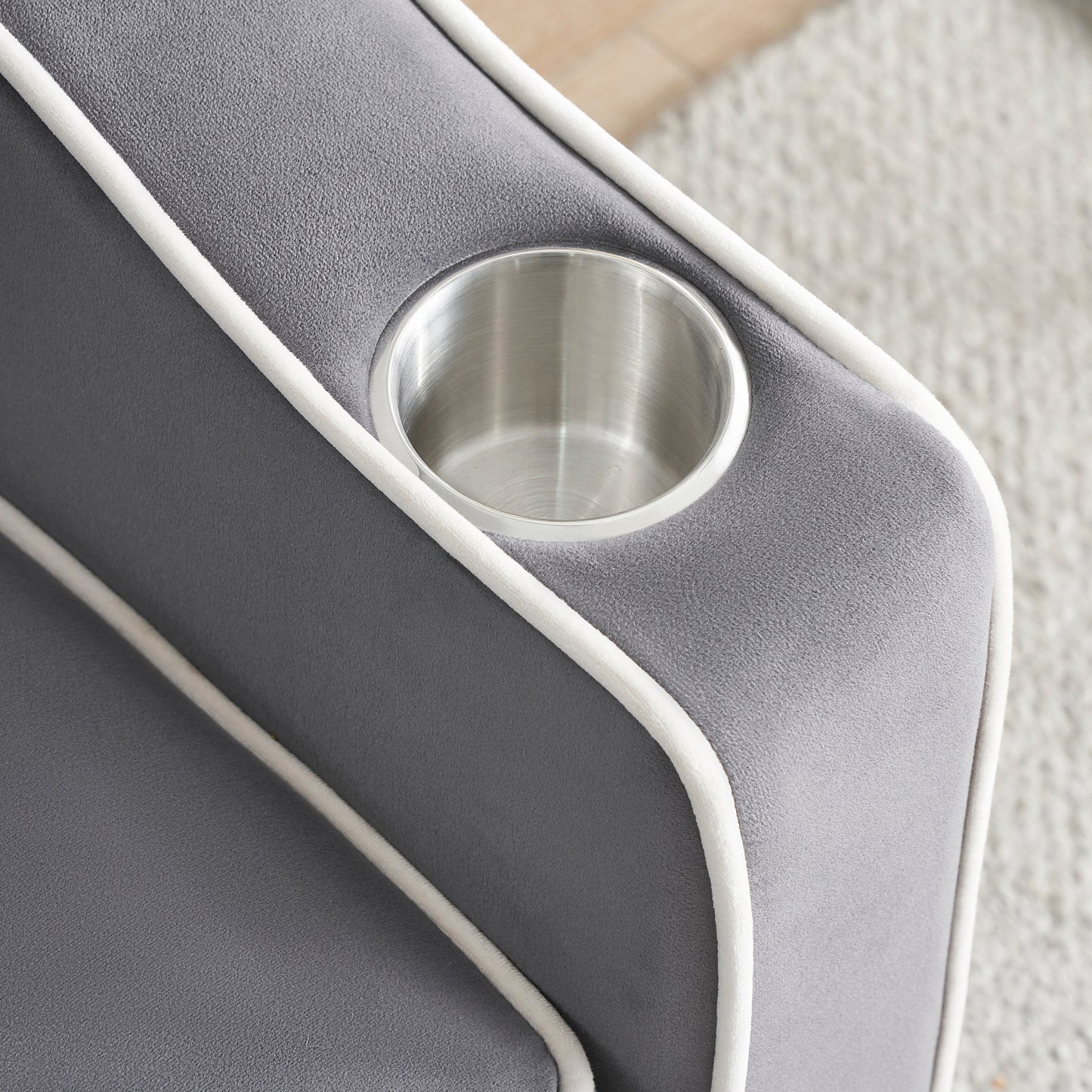 Divano letto singolo convertibile moderno 70.86 3 in 1 con schienale regolabile e porta di ricarica USB per soggiorno