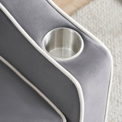 Divano letto singolo convertibile moderno 70.86 3 in 1 con schienale regolabile e porta di ricarica USB per soggiorno