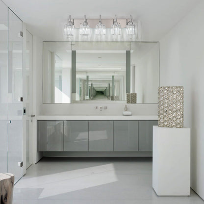 Applique da parete moderne con paralumi in cristallo dimmerabili per il bagno