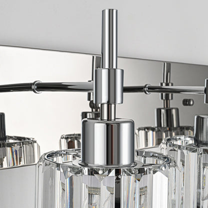 Applique da parete moderne con paralumi in cristallo dimmerabili per il bagno