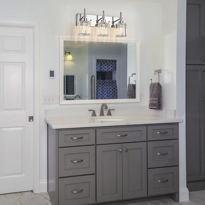 Applique da parete moderne con paralumi in cristallo dimmerabili per il bagno