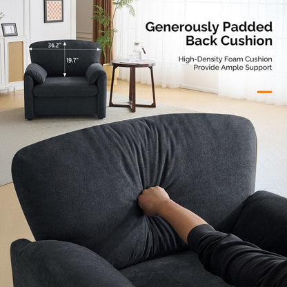 Poltrona moderna con orecchie di elefante, divano decorativo, seduta comoda per soggiorno e camera da letto