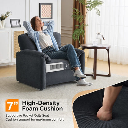 Poltrona moderna con orecchie di elefante, divano decorativo, seduta comoda per soggiorno e camera da letto