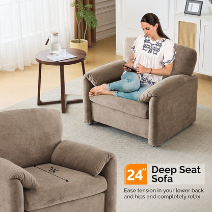 Poltrona moderna con orecchie di elefante, divano decorativo, seduta comoda per soggiorno e camera da letto