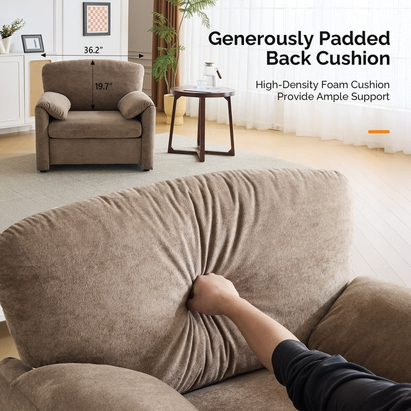 Poltrona moderna con orecchie di elefante, divano decorativo, seduta comoda per soggiorno e camera da letto