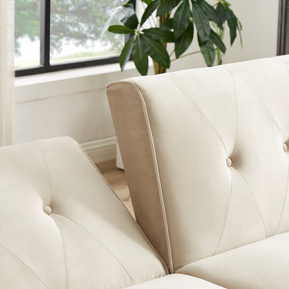 Divano letto futon moderno, divano letto trasformabile con gambe in legno affusolate, 78,35 L, piccolo divano con schienale diviso per soggiorno