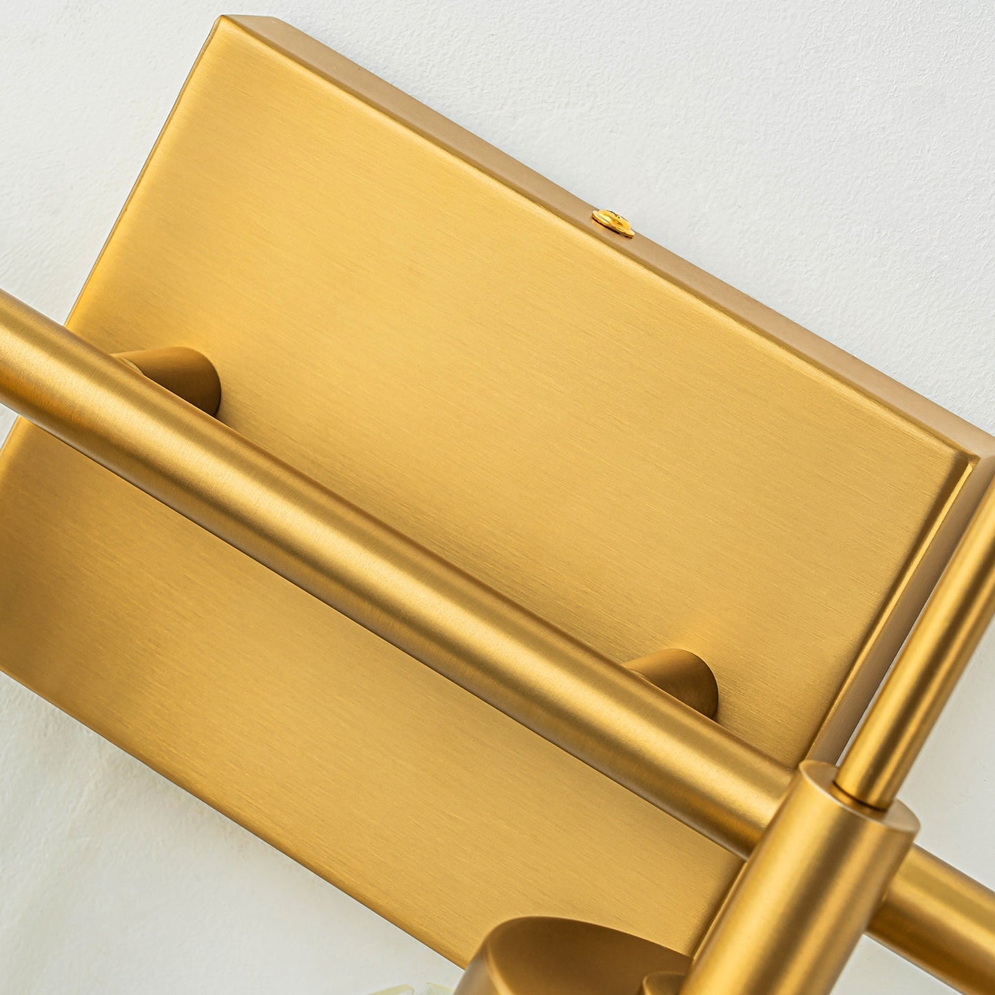 Applique da parete moderna dimmerabile in oro Glam Cylinder, lampada da toeletta in cristallo per bagno