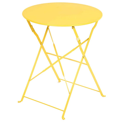 Set da bistrot pieghevole in metallo da 3 pezzi, set da conversazione per esterni/interni resistente alle intemperie per patio, cortile, giardino