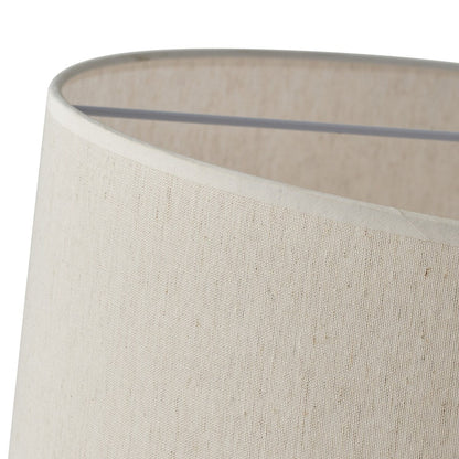 Lampada a sospensione moderna a tamburo bianco sporco con paralume in tessuto di lino a 2 livelli