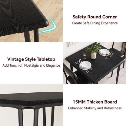 Set da pranzo moderno per cucina e sala da pranzo - 3 pezzi