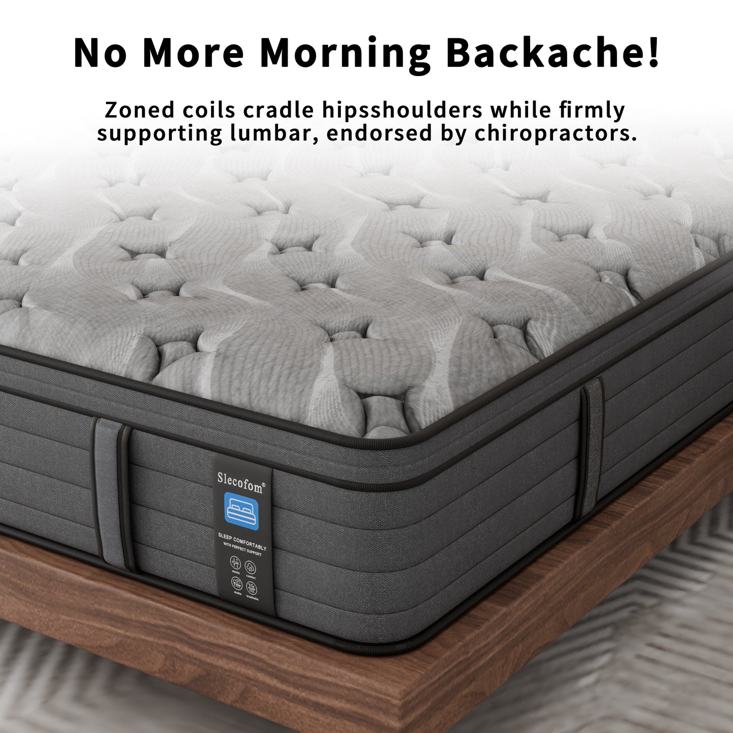 Materasso Modland Hybrid Medium Euro Top da 14 pollici, materasso a molle insacchettate in una scatola