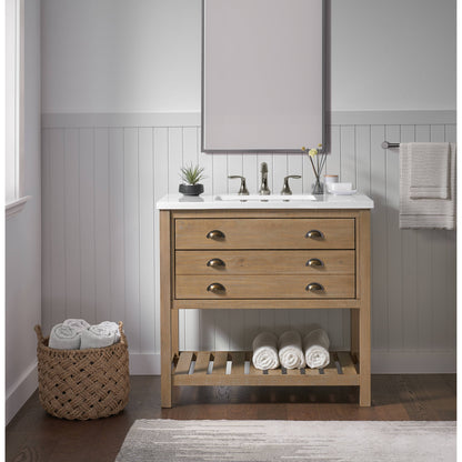 Mobile bagno singolo Monterey 37 Farmhouse con piano