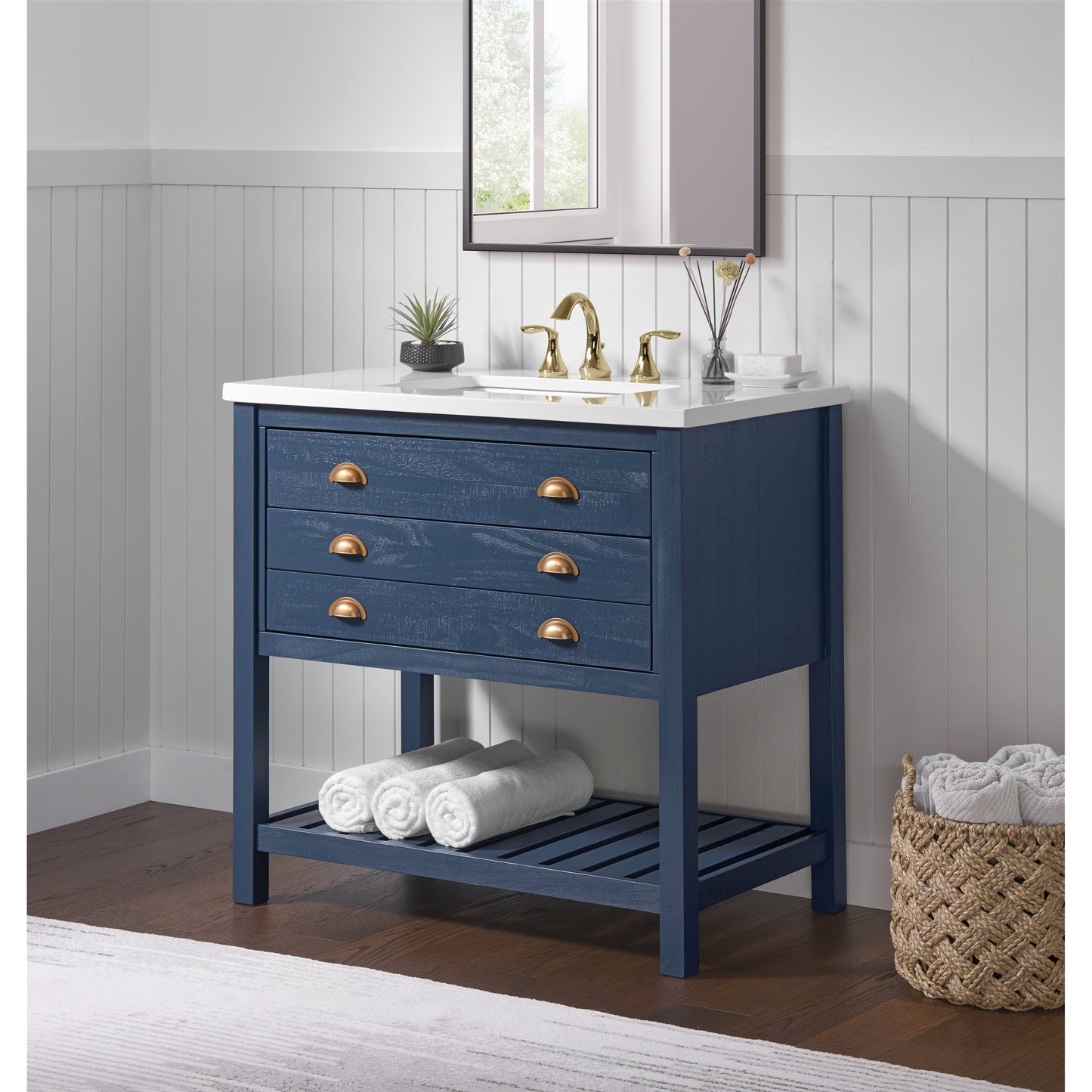 Mobile bagno singolo Monterey 37 Farmhouse con piano