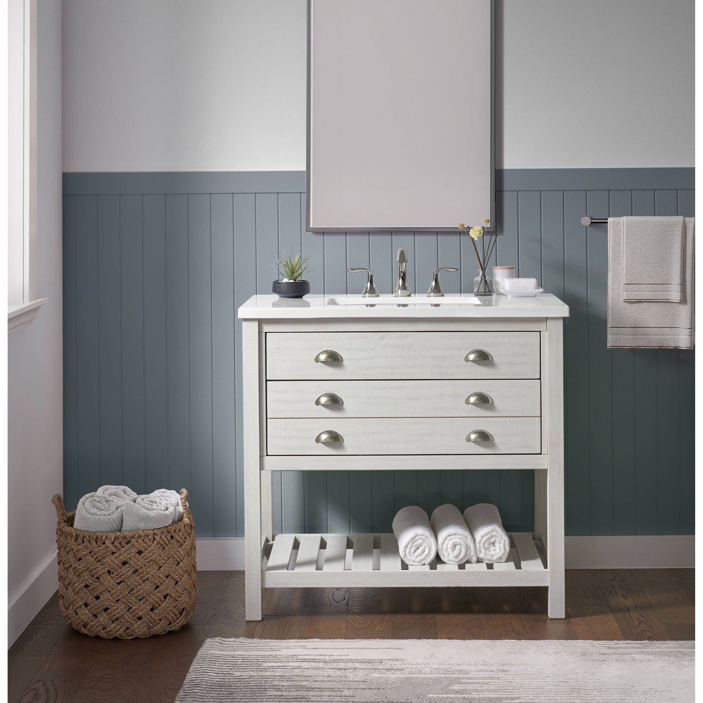 Mobile bagno singolo Monterey 37 Farmhouse con piano
