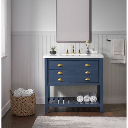 Mobile bagno singolo Monterey 37 Farmhouse con piano