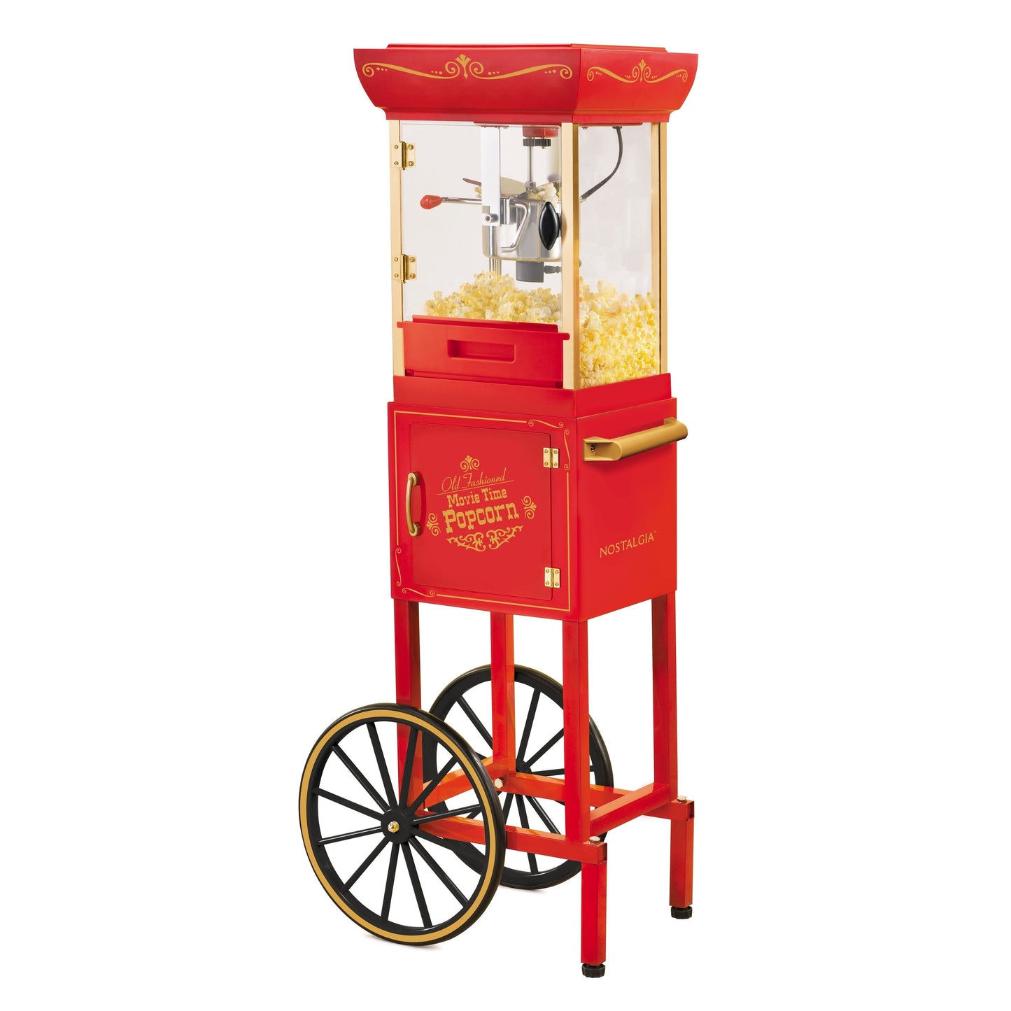 Bollitore da 2,5 once in stile cinema, carrello per popcorn da 10 tazze e 48 pollici