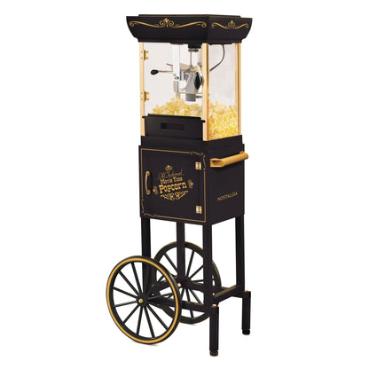 Bollitore da 2,5 once in stile cinema, carrello per popcorn da 10 tazze e 48 pollici