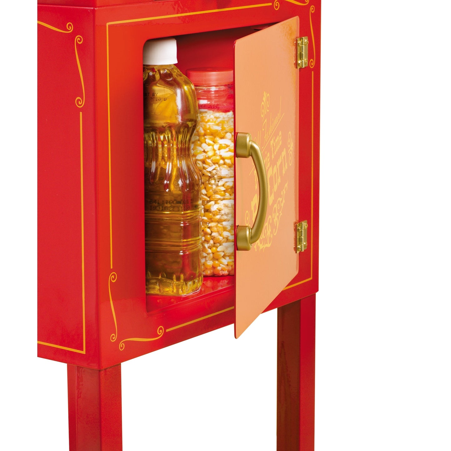 Bollitore da 2,5 once in stile cinema, carrello per popcorn da 10 tazze e 48 pollici