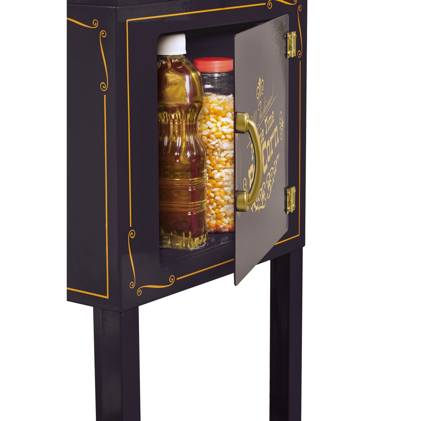 Bollitore da 2,5 once in stile cinema, carrello per popcorn da 10 tazze e 48 pollici