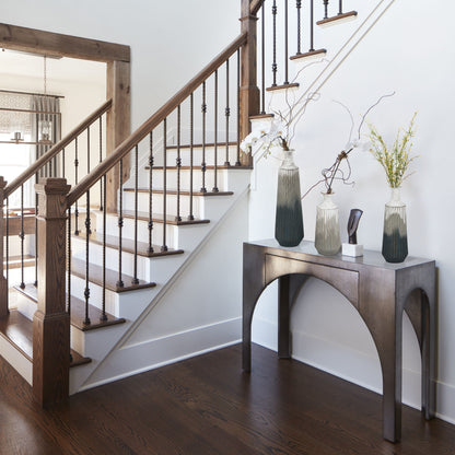 Vasi in metallo sfumato multicolore (set da 3)