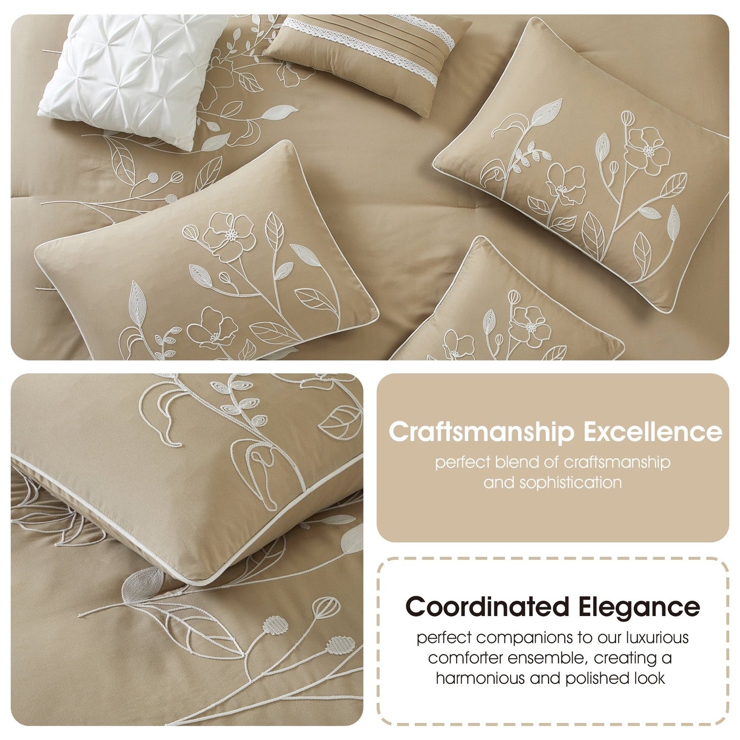 Set copripiumino floreale e botanico Nanshing Taylor da 7 pezzi
