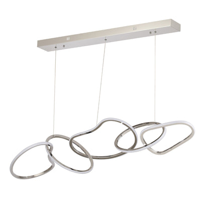 Lampadario a LED in acciaio inossidabile di lusso nordico con luci a sospensione per sala da pranzo