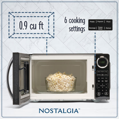 Forno a microonde da banco Nostalgia Retro da 0,9 piedi cubi