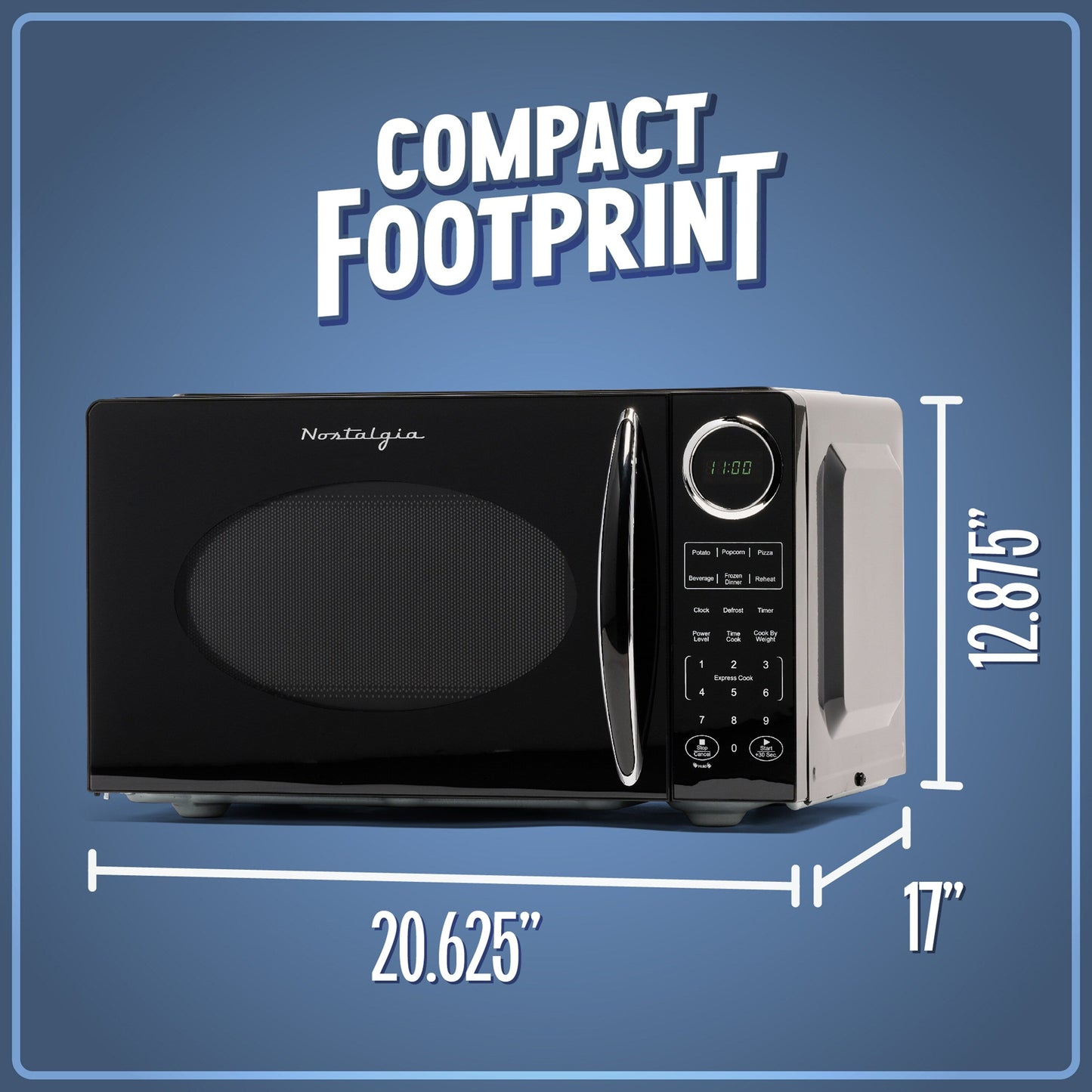 Forno a microonde da banco Nostalgia Retro da 0,9 piedi cubi