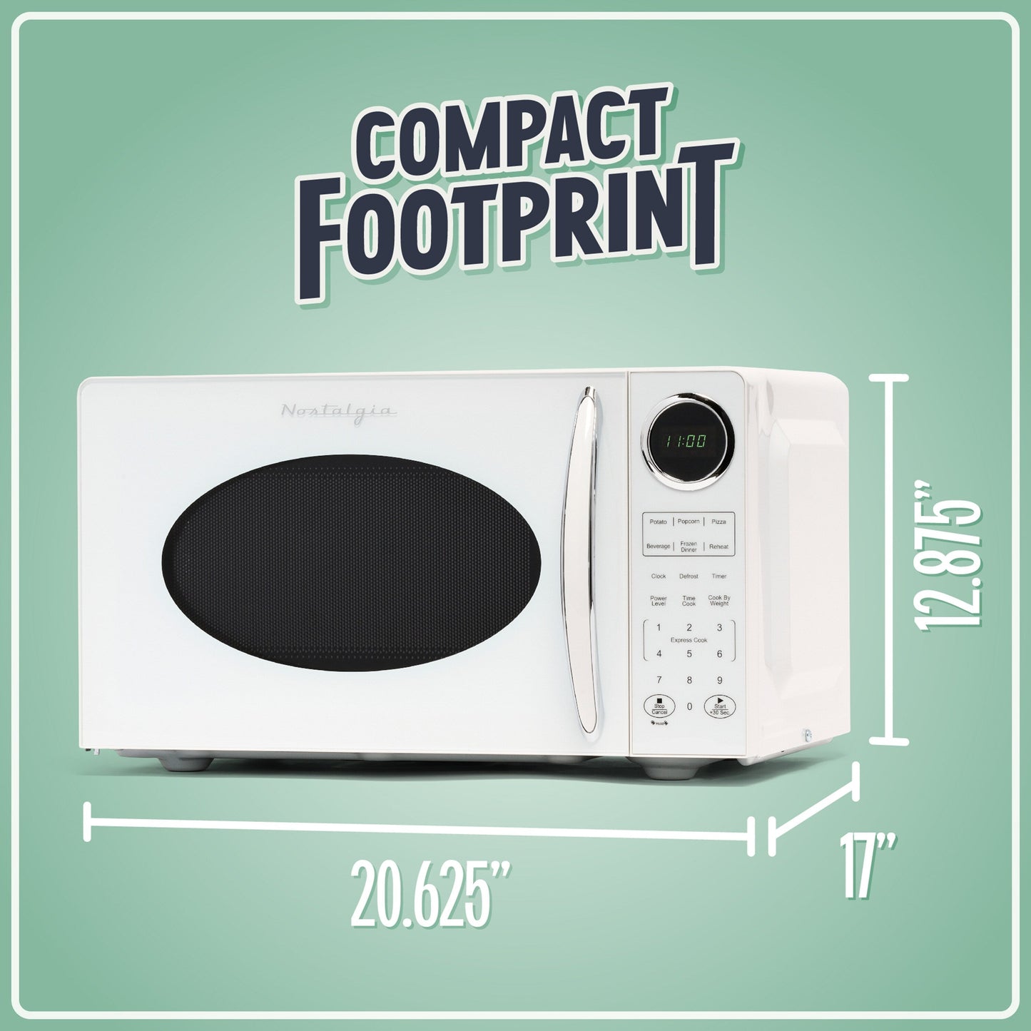 Forno a microonde da banco Nostalgia Retro da 0,9 piedi cubi