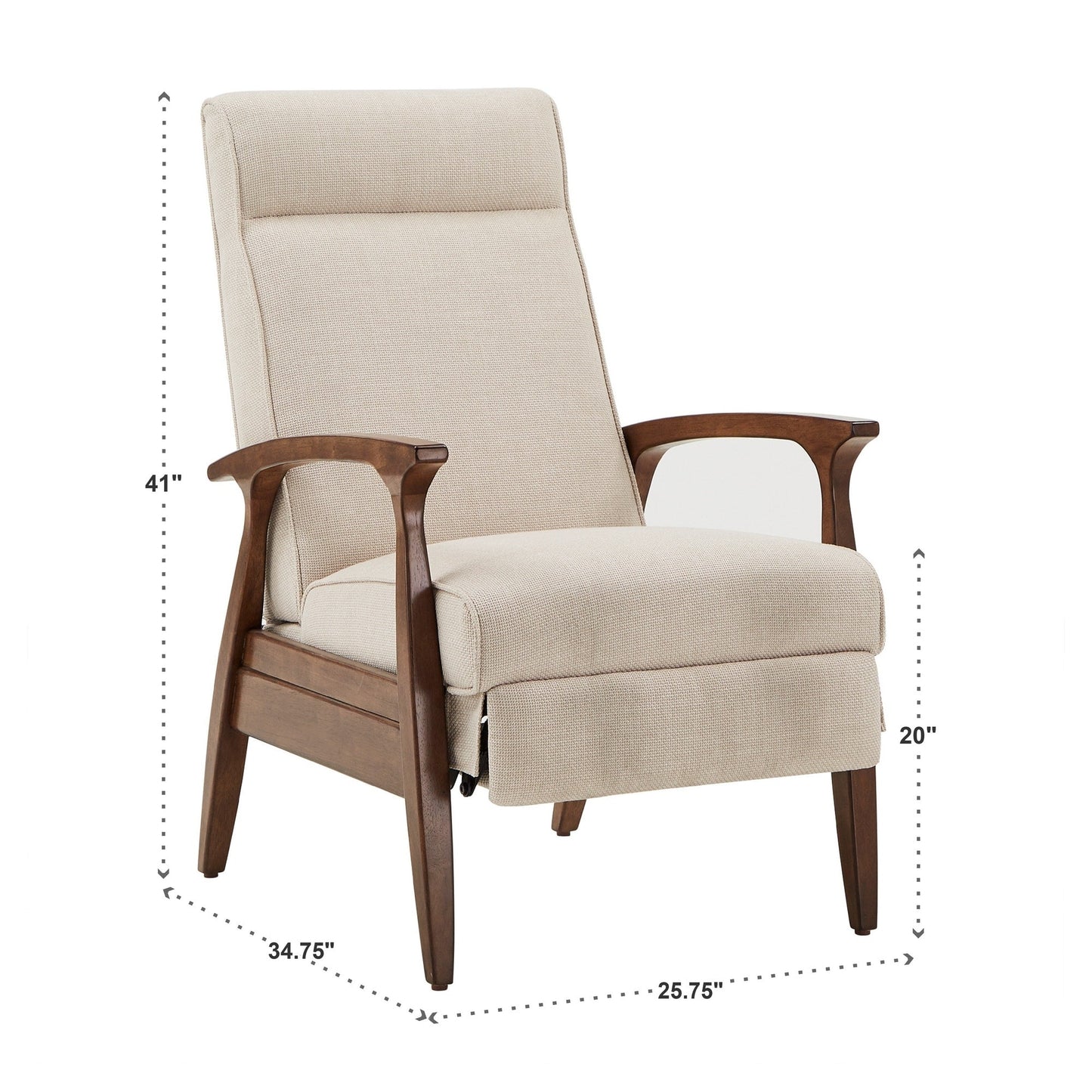 Poltrona reclinabile Notker 25,75 Wide Mid-Century di iNSPIRE Q Modern