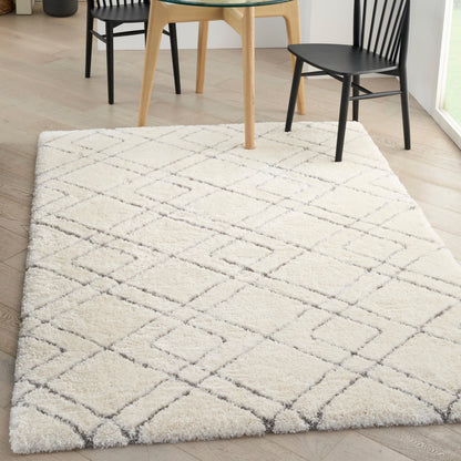 Tappeto geometrico astratto in pelo ultra morbido di Nourison, lussuoso