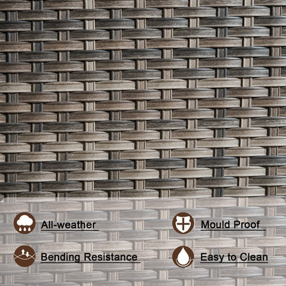 Set di 5 mobili da giardino in vimini con schienale alto OVIOS