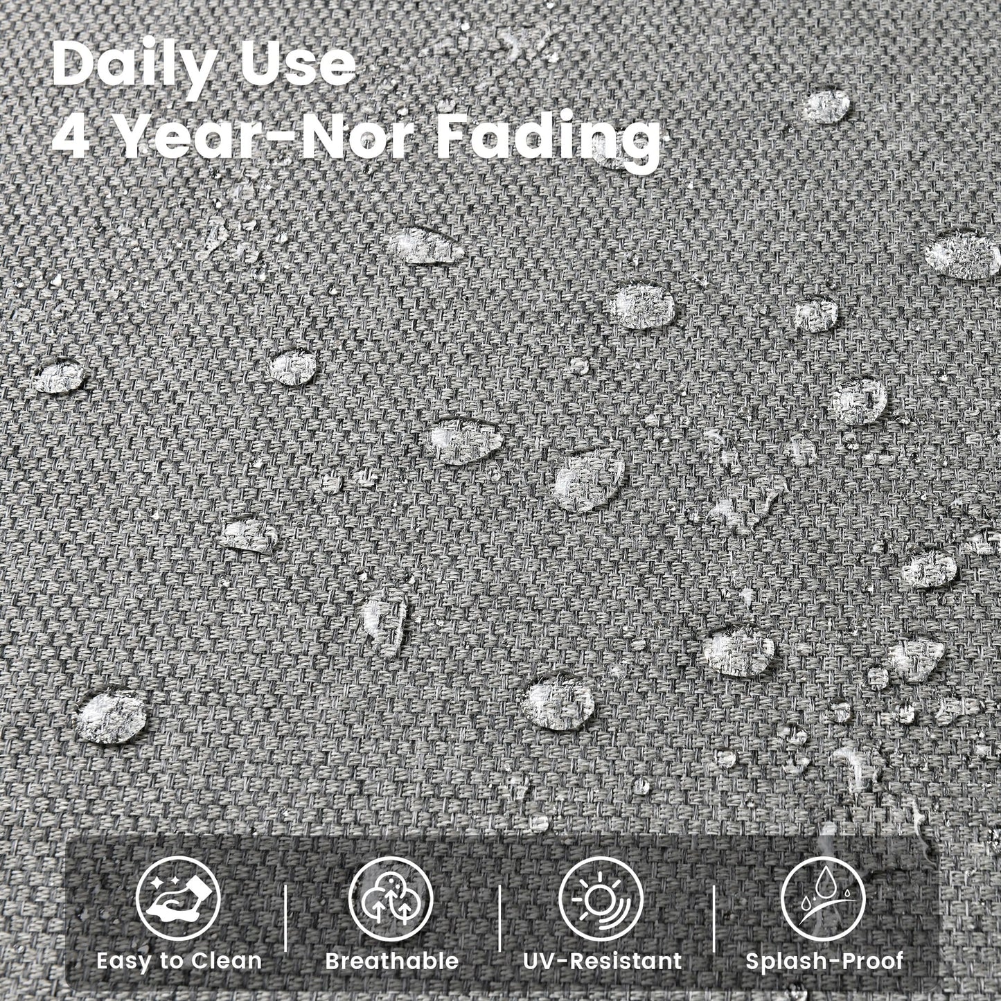 Set di 9 sedie girevoli in vimini per esterni OVIOS con tavolo da fuoco