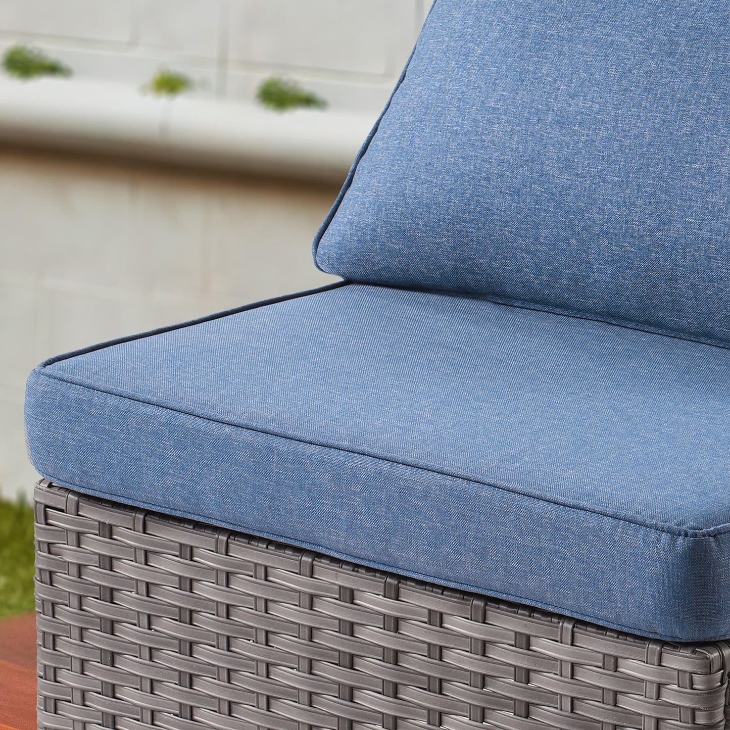 Set di 11 sedie girevoli con braciere in vimini OVIOS Deep Seat