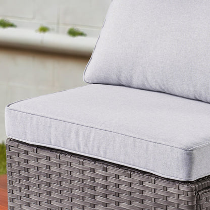 Set di 11 sedie girevoli con braciere in vimini OVIOS Deep Seat