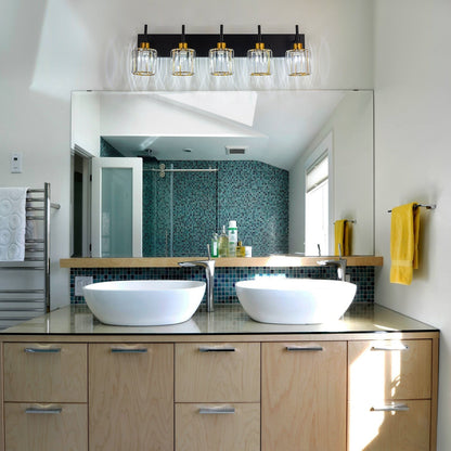 Applique da parete moderne con paralumi in cristallo dimmerabili per il bagno