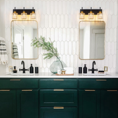 Applique da parete moderne con paralumi in cristallo dimmerabili per il bagno