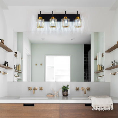 Applique da parete moderne con paralumi in cristallo dimmerabili per il bagno