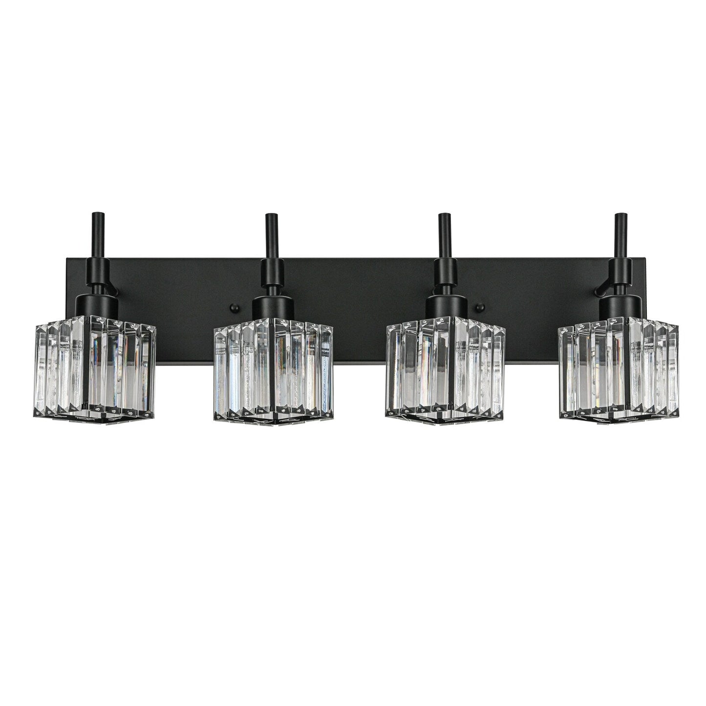 Ora Modern, lampade da bagno in cristallo dimmerabili sopra lo specchio, luci glamour per il bagno