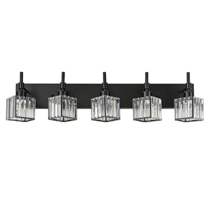 Ora Modern, lampade da bagno in cristallo dimmerabili sopra lo specchio, luci glamour per il bagno
