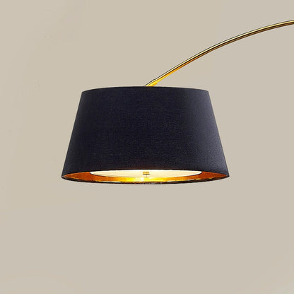 Lampada da terra ad arco retrattile dimmerabile a LED Orbita 81H, lampadina inclusa, finitura ottone anticato