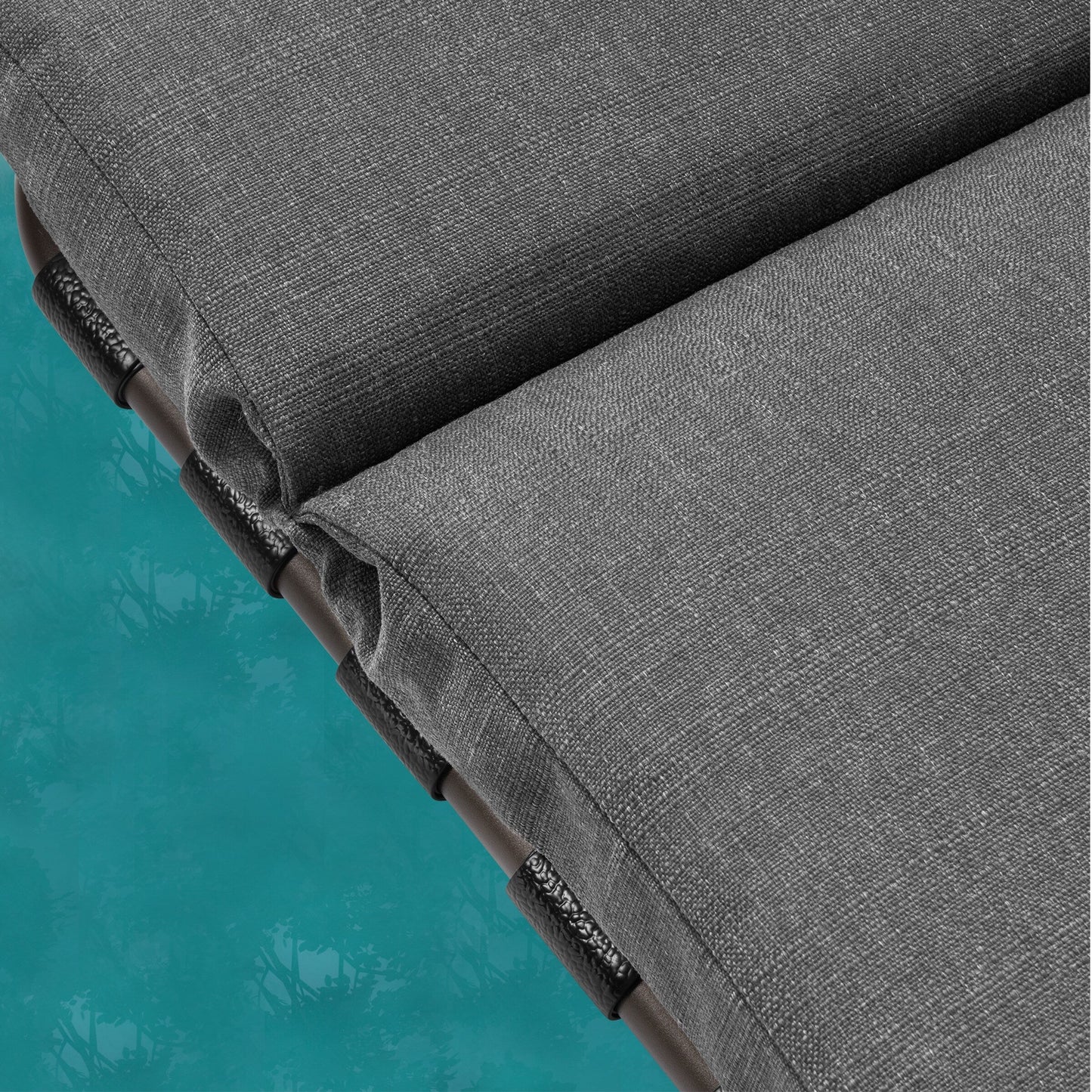 Sedia a sdraio regolabile per esterni con cuscino da spiaggia e piscina