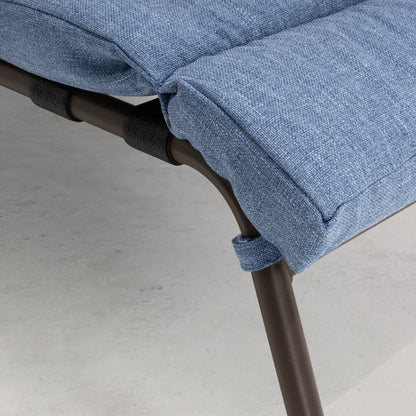 Sedia a sdraio regolabile per esterni con cuscino da spiaggia e piscina